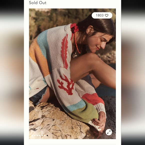 NWOT Pilcro by Anthropologie Icon Graphic Cardigan Sweater - Picture 4 of 15